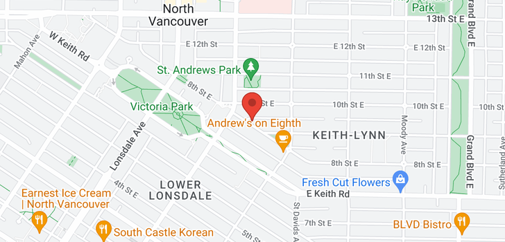 map of TH 1 230-232 E 8TH STREET